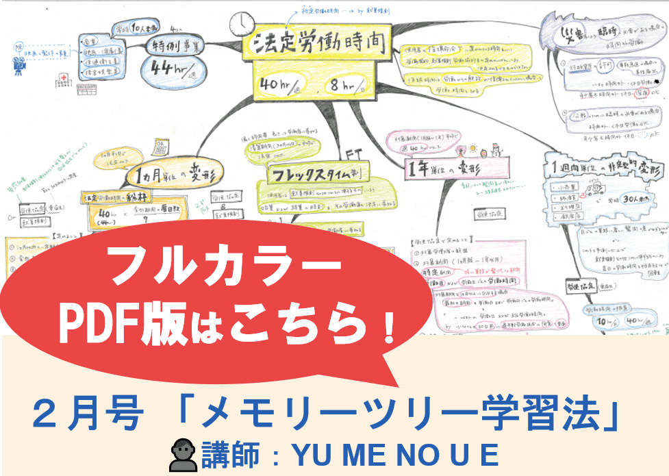 メモリーツリー学習法（第1回・法定労働時間）